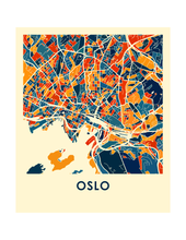 Load image into Gallery viewer, Oslo Map Print - Full Color Map Poster
