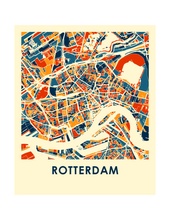 Load image into Gallery viewer, Rotterdam Map Print - Full Color Map Poster

