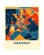 Charger l'image dans la galerie, Affiche cartographique de Strathroy ON - Style Chroma
