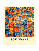 Load image into Gallery viewer, Fort Wayne Map Print - Full Color Map Poster
