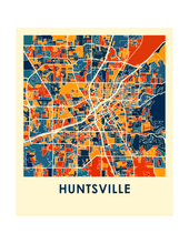 Load image into Gallery viewer, Huntsville Map Print - Full Color Map Poster
