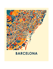 Load image into Gallery viewer, Barcelona Map Print - Full Color Map Poster
