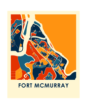Load image into Gallery viewer, Fort McMurray Alberta Map Print - Full Color Map Poster
