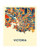 Charger l'image dans la galerie, Affiche cartographique de Victoria - Style Chroma
