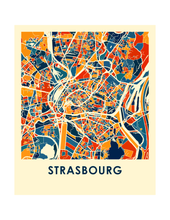 Load image into Gallery viewer, Strasbourg Map Print - Full Color Map Poster
