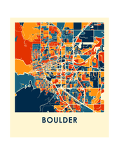 Charger l'image dans la galerie, Affiche cartographique de Boulder - Style Chroma

