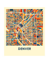 Load image into Gallery viewer, Denver Map Print - Full Color Map Poster
