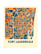 Charger l'image dans la galerie, Affiche cartographique de Fort Lauderdale - Style Chroma

