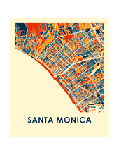 Charger l'image dans la galerie, Affiche cartographique de Santa Monica - Style Chroma
