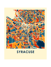 Charger l'image dans la galerie, Affiche cartographique de Syracuse - Style Chroma
