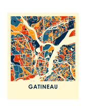 Load image into Gallery viewer, Gatineau Map Print - Full Color Map Poster
