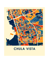 Load image into Gallery viewer, Chula Vista Map Print - Full Color Map Poster
