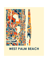 Charger l'image dans la galerie, Affiche cartographique de West Palm Beach - Style Chroma
