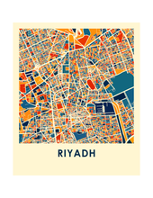 Charger l'image dans la galerie, Affiche cartographique de Riyadh - Style Chroma
