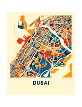 Load image into Gallery viewer, Dubai Map Print - Full Color Map Poster
