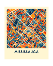 Charger l'image dans la galerie, Affiche cartographique de Mississauga - Style Chroma
