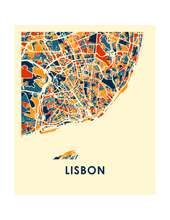 Load image into Gallery viewer, Lisbon Map Print - Full Color Map Poster
