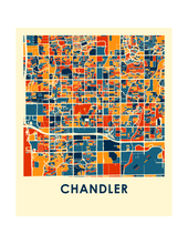 Load image into Gallery viewer, Chandler Map Print - Full Color Map Poster
