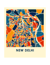 Load image into Gallery viewer, New Delhi Map Print - Full Color Map Poster

