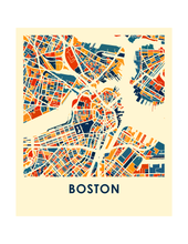 Load image into Gallery viewer, Boston Map Print - Full Color Map Poster

