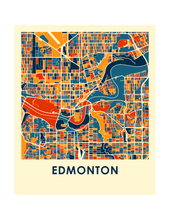 Load image into Gallery viewer, Edmonton Map Print - Full Color Map Poster
