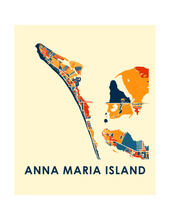 Load image into Gallery viewer, Anna Maria Island Map Print - Full Color Map Poster

