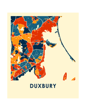 Charger l'image dans la galerie, Affiche cartographique de Duxbury - Style Chroma
