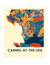 Charger l'image dans la galerie, Affiche cartographique de Carmel-By-The-Sea - Style Chroma
