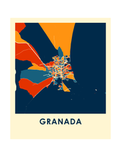 Charger l'image dans la galerie, Affiche cartographique de Granada - Style Chroma
