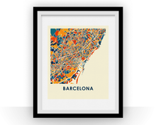 Load image into Gallery viewer, Barcelona Map Print - Full Color Map Poster

