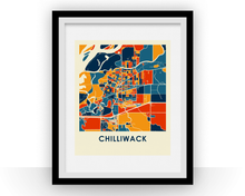 Charger l'image dans la galerie, Affiche cartographique de Chilliwack British Columbia - Style Chroma
