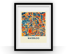 Charger l'image dans la galerie, Affiche cartographique de Waterloo Ontario - Style Chroma
