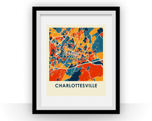 Charger l'image dans la galerie, Affiche cartographique de Charlottesville - Style Chroma

