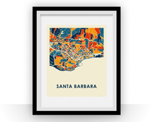 Charger l'image dans la galerie, Affiche cartographique de Santa Barbara - Style Chroma
