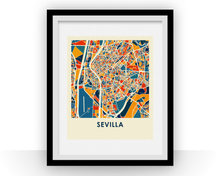 Charger l'image dans la galerie, Sevilla Map Print - Full Color Map Poster
