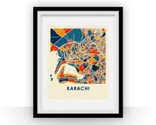 Load image into Gallery viewer, Karachi Map Print - Full Color Map Poster
