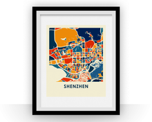 Charger l'image dans la galerie, Shenzhen Map Print - Full Color Map Poster
