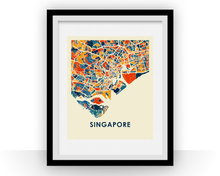 Charger l'image dans la galerie, Singapore Map Print - Full Color Map Poster
