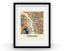 Charger l'image dans la galerie, Portland Map Print - Full Color Map Poster
