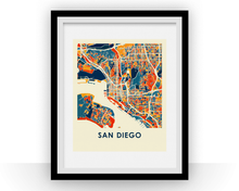 Charger l'image dans la galerie, San Diego Map Print - Full Color Map Poster
