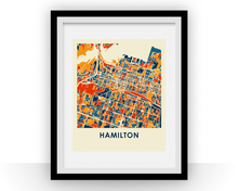 Charger l'image dans la galerie, Affiche cartographique de Hamilton - Style Chroma
