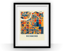Charger l'image dans la galerie, Affiche cartographique de Richmond British Columbia - Style Chroma

