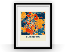 Charger l'image dans la galerie, Affiche cartographique de Blacksburg - Style Chroma
