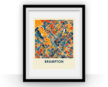 Charger l'image dans la galerie, Affiche cartographique de Brampton Ontario - Style Chroma
