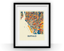 Load image into Gallery viewer, Buffalo Map Print - Full Color Map Poster
