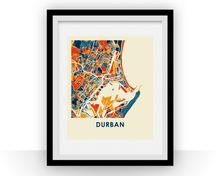 Charger l'image dans la galerie, Affiche cartographique de Durban - Style Chroma
