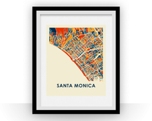 Charger l'image dans la galerie, Affiche cartographique de Santa Monica - Style Chroma
