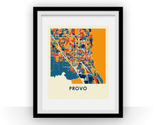 Charger l'image dans la galerie, Affiche cartographique de Provo UT - Style Chroma
