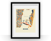 Load image into Gallery viewer, Miami Map Print - Full Color Map Poster
