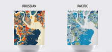 Load image into Gallery viewer, Charleston Map Shower Curtain - usa Shower Curtain - Chroma Series
